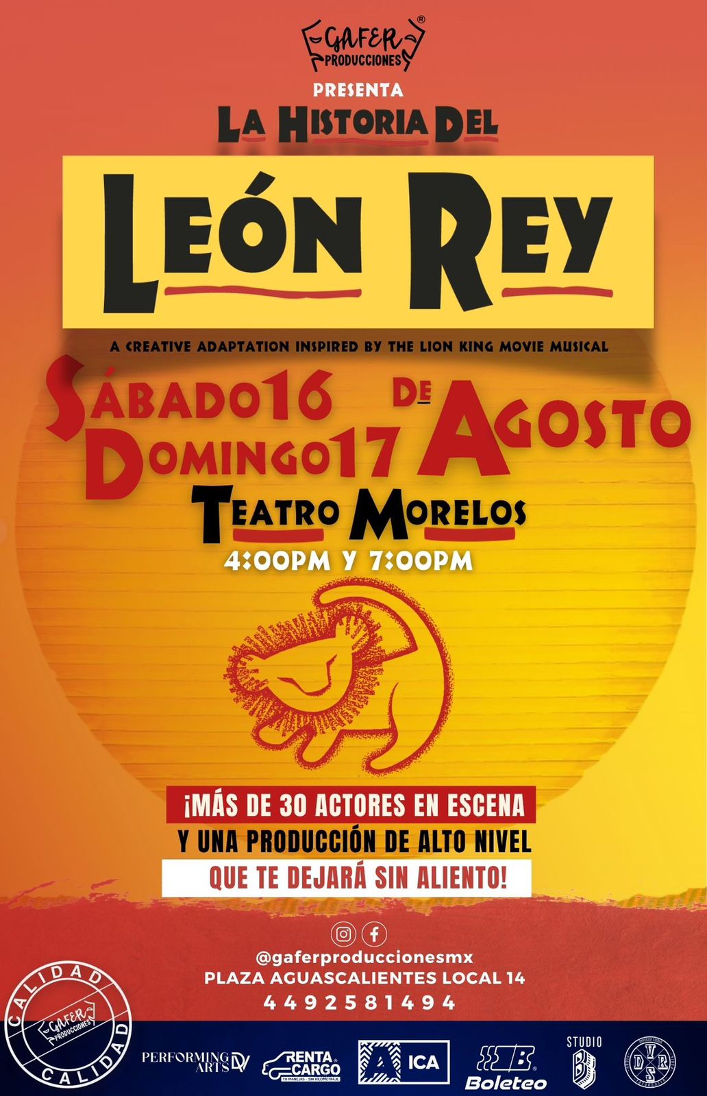 La Historia del Leon Rey (Domingo 7PM)